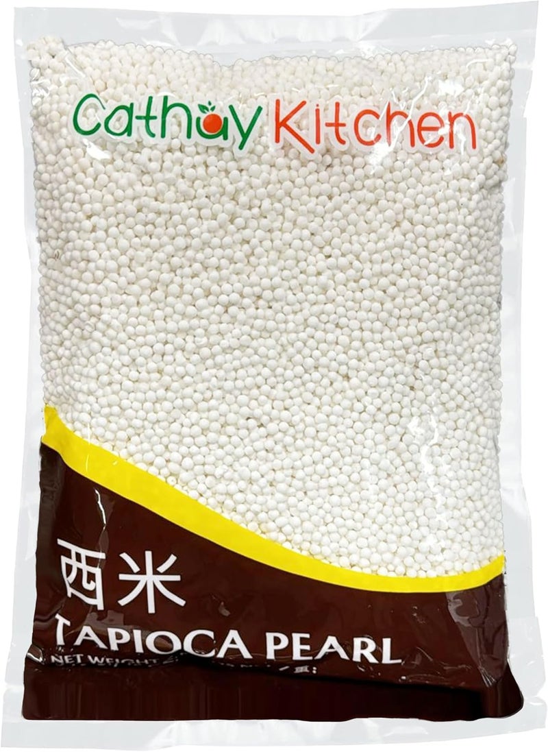 CATHAY KITCHEN Cassava Sago Tapioca Pearls - 12 Oz, Non-GMO, Gluten Free, Ideal for Bubble Boba Milk Tea and Desserts - Image 1